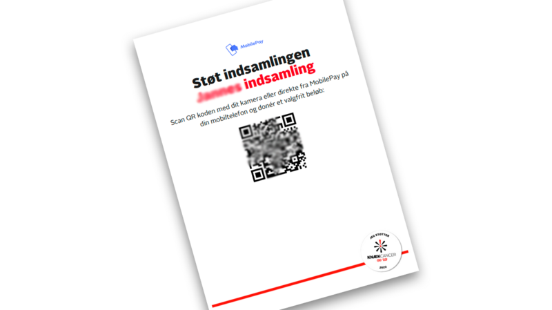 Plakat med QR kode til din indsamling
