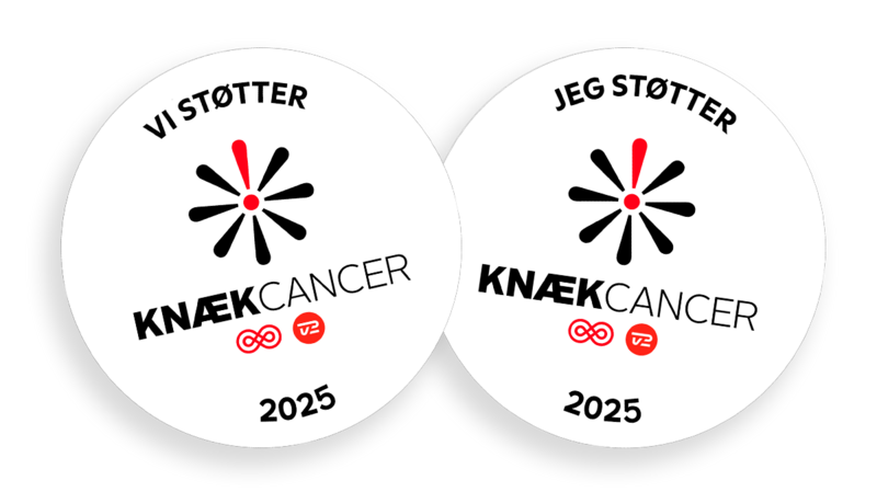 Jeg og vi støtter Knæk Cancer 2025 - samlet